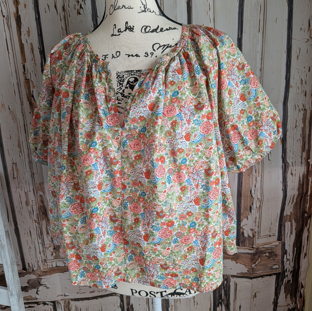 Roller Rabbit Floral Multicolor Top